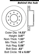 Centric C-Tek Standard Brake Rotor 121.65111                                     - 121.65111 - Image 4