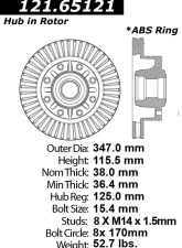Centric C-Tek Standard Brake Rotor 121.65121                                     - 121.65121 - Image 4