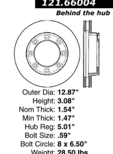 Centric C-Tek Standard Brake Rotor 121.66004                                     - 121.66004 - Image 4