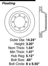 Centric C-Tek Standard Brake Rotor 121.66015                                     - 121.66015 - Image 4