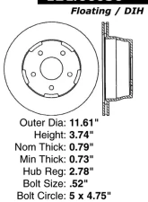 Centric C-Tek Standard Brake Rotor 121.66036                                     - 121.66036 - Image 4