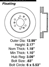 Centric C-Tek Standard Brake Rotor 121.66057                                     - 121.66057 - Image 3