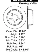 Centric C-Tek Standard Brake Rotor 121.67043                                     - 121.67043 - Image 4
