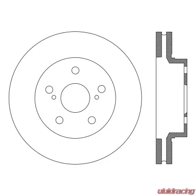 Centric C-Tek Standard Brake Rotor 121.99064 - 121.99064