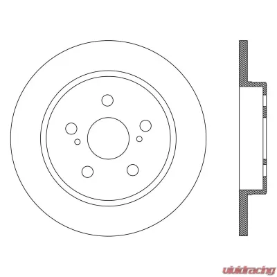 Centric C-Tek Standard Brake Rotor 121.99065 - 121.99065