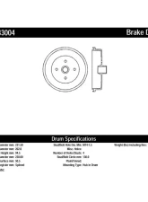 Centric Premium Brake Drum 122.33004                                     - 122.33004 - Image 3