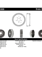 Centric Premium Brake Drum 122.33008                                     - 122.33008 - Image 3