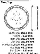 Centric Premium Brake Drum 122.33008                                     - 122.33008 - Image 9