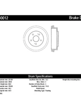 Centric Premium Brake Drum 122.40012                                     - 122.40012 - Image 3