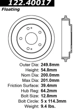 Centric Premium Brake Drum 122.40017                                     - 122.40017 - Image 8