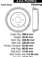 Centric Premium Brake Drum 122.42002                                     - 122.42002 - Image 8
