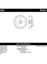 Centric Premium Brake Drum 122.42007                                     - 122.42007 - Image 2