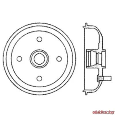 Centric Premium Brake Drum 122.42007 - 122.42007
