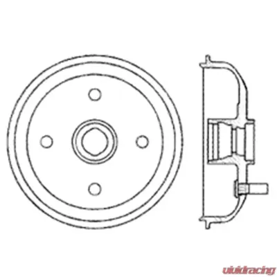 Centric Premium Brake Drum 122.42007 - 122.42007
