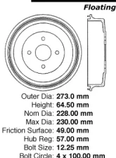 Centric Premium Brake Drum 122.43002                                     - 122.43002 - Image 5