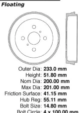 Centric Premium Brake Drum 122.44040                                     - 122.44040 - Image 5