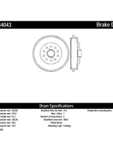 Centric Premium Brake Drum 122.44043                                     - 122.44043 - Image 3