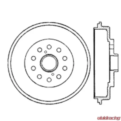 Centric Premium Brake Drum 122.44043 - 122.44043