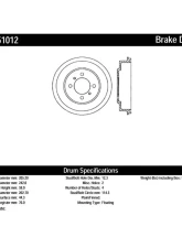 Centric Premium Brake Drum 122.51012                                     - 122.51012 - Image 2