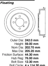 Centric Premium Brake Drum 122.51012                                     - 122.51012 - Image 5