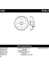 Centric Premium Brake Drum with Bearing 122.61043                                     - 122.61043 - Image 3