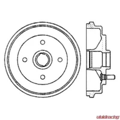 Centric Premium Brake Drum with Bearing 122.61043 - 122.61043