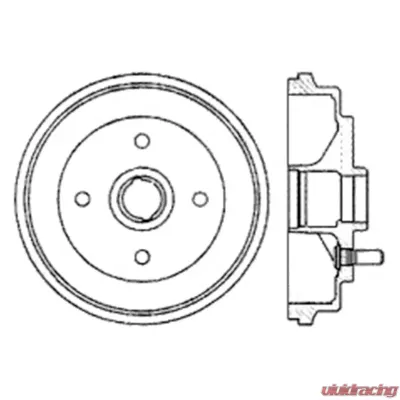 Centric Premium Brake Drum with Bearing 122.61043 - 122.61043