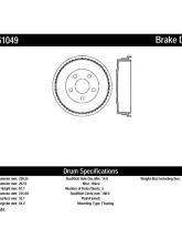 Centric Premium Brake Drum 122.61049                                     - 122.61049 - Image 3