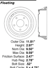 Centric Premium Brake Drum 122.62014                                     - 122.62014 - Image 8
