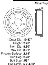 Centric Premium Brake Drum 122.62023                                     - 122.62023 - Image 8