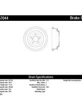 Centric Premium Brake Drum 122.67044                                     - 122.67044 - Image 3