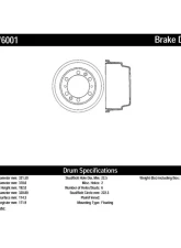 Centric Premium Brake Drum 122.76001                                     - 122.76001 - Image 3