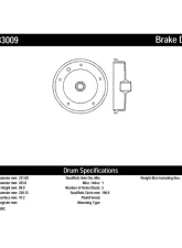 Centric C-Tek Standard Brake Drum 123.33009                                     - 123.33009 - Image 2