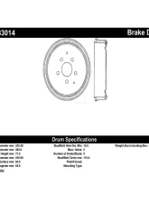 Centric C-Tek Standard Brake Drum 123.33014                                     - 123.33014 - Image 2