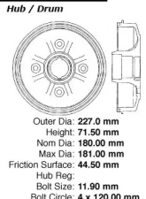 Centric C-Tek Standard Brake Drum 123.40002                                     - 123.40002 - Image 5