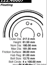 Centric C-Tek Standard Brake Drum 123.40007                                     - 123.40007 - Image 5