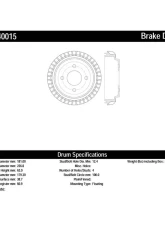 Centric C-Tek Standard Brake Drum 123.40015                                     - 123.40015 - Image 3