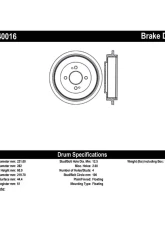 Centric C-Tek Standard Brake Drum 123.40016                                     - 123.40016 - Image 4