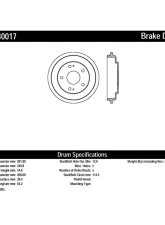 Centric C-Tek Standard Brake Drum 123.40017                                     - 123.40017 - Image 2