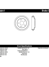 Centric C-Tek Standard Brake Drum 123.40017                                     - 123.40017 - Image 4
