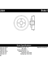 Centric C-Tek Standard Brake Drum 123.42004                                     - 123.42004 - Image 2