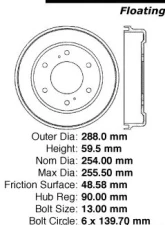 Centric C-Tek Standard Brake Drum 123.42005                                     - 123.42005 - Image 5
