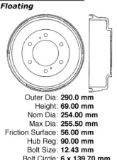 Centric C-Tek Standard Brake Drum 123.42009                                     - 123.42009 - Image 5