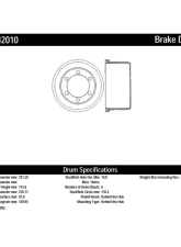 Centric C-Tek Standard Brake Drum 123.42010                                     - 123.42010 - Image 2