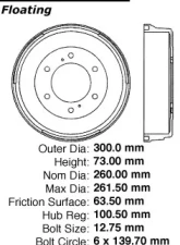 Centric C-Tek Standard Brake Drum 123.42011                                     - 123.42011 - Image 5