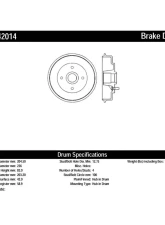 Centric C-Tek Standard Brake Drum 123.42014                                     - 123.42014 - Image 2