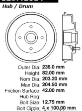 Centric C-Tek Standard Brake Drum 123.42014                                     - 123.42014 - Image 5