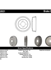 Centric C-Tek Standard Brake Drum 123.42021                                     - 123.42021 - Image 7