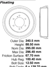 Centric C-Tek Standard Brake Drum 123.42024                                     - 123.42024 - Image 5