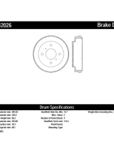Centric C-Tek Standard Brake Drum 123.42026                                     - 123.42026 - Image 2